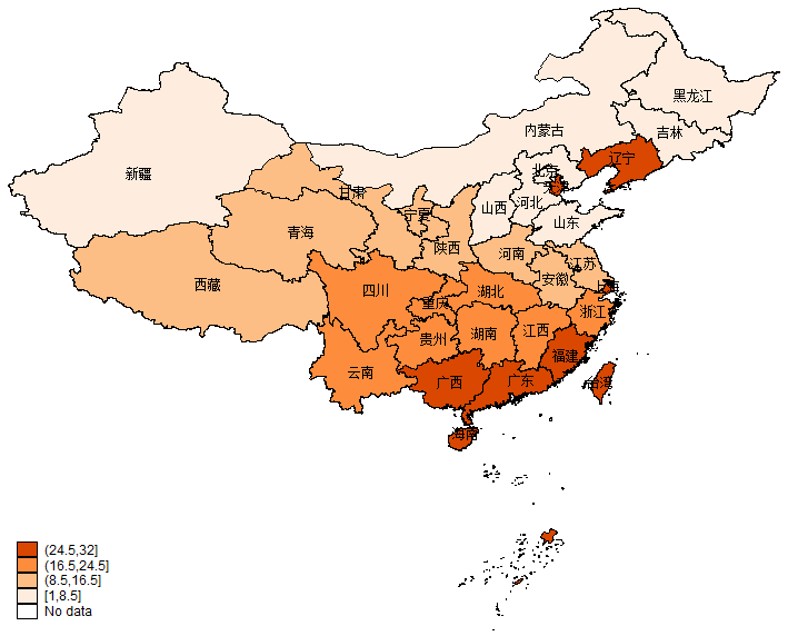 全国省份地图