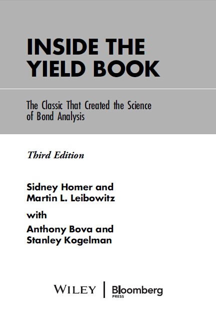 新版大摩经典inside The Yield Book3e 金融学理论版 - 